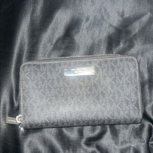 Michael Kors Charcoal Zip-Around Wallet
